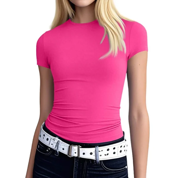 Women's Daily Loose Casual Printed Fashion Round Neck Short Sleeved T-Shirt - Image 3