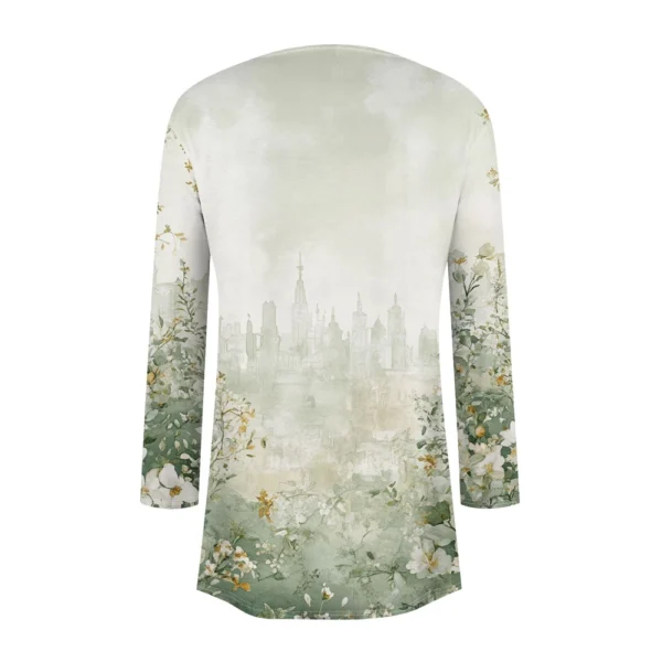 Women's Fashion Casual Vintage Floral Printed Mid-Length Cardigan Jacket - Image 11