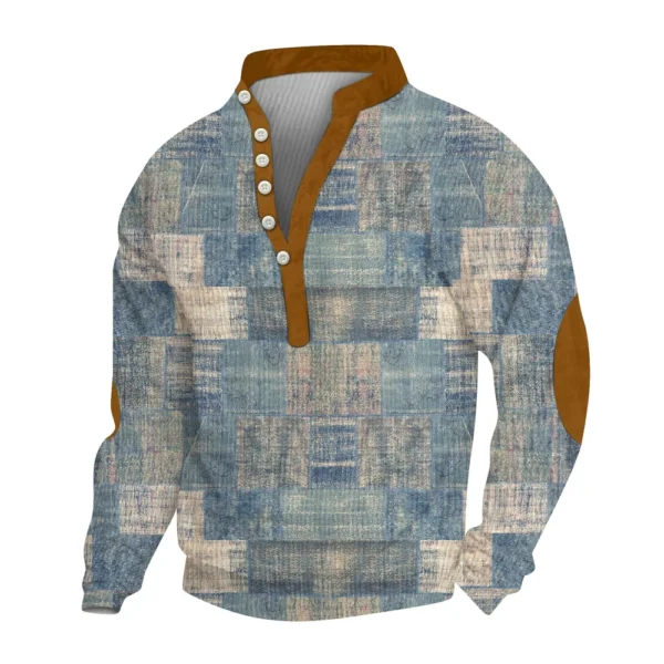 Men's Corduroy Cardigan 6-button Long-sleeved Sweatshirt - Image 8