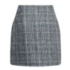 Womens High Waist Plaid Skirt Bodycon Pencil Wool Mini Skirts - Image 21
