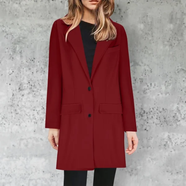 Jacket For Women Casual Plus Size Coat Winter Business  Solid Color Suit Jacket - Image 34