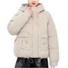 Winter Thickened Cotton-padded Jacket For Age Reduction, Largecollar, Hooded - Image 20