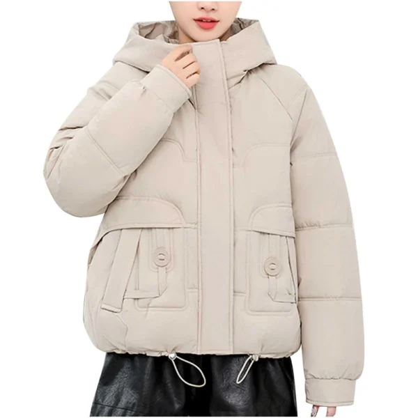 Winter Thickened Cotton-padded Jacket For Age Reduction, Largecollar, Hooded - Image 20