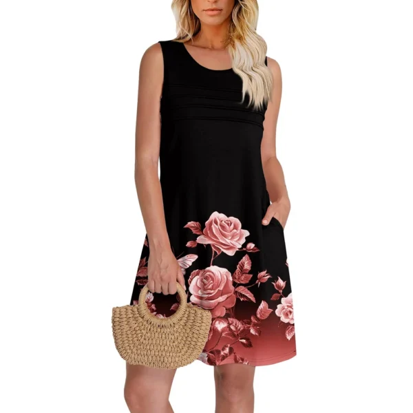 Women's Casual Sundress With Pockets Summer Boho Beach Dress,Holiday Hresses - Image 32