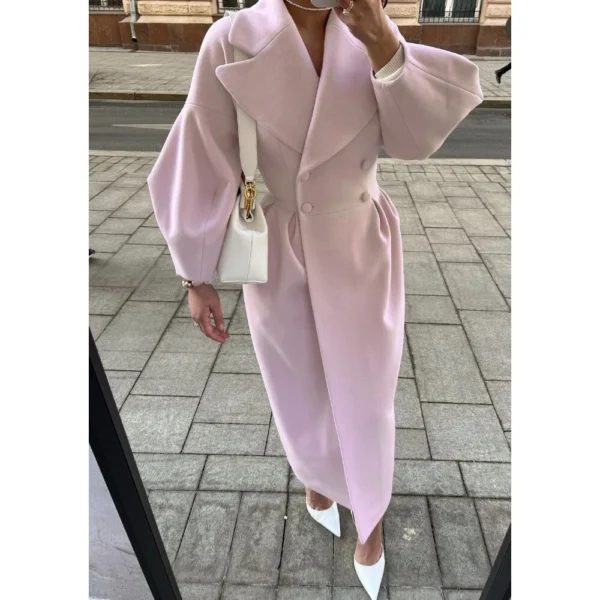 Women's lapel woolen jacket - Image 11