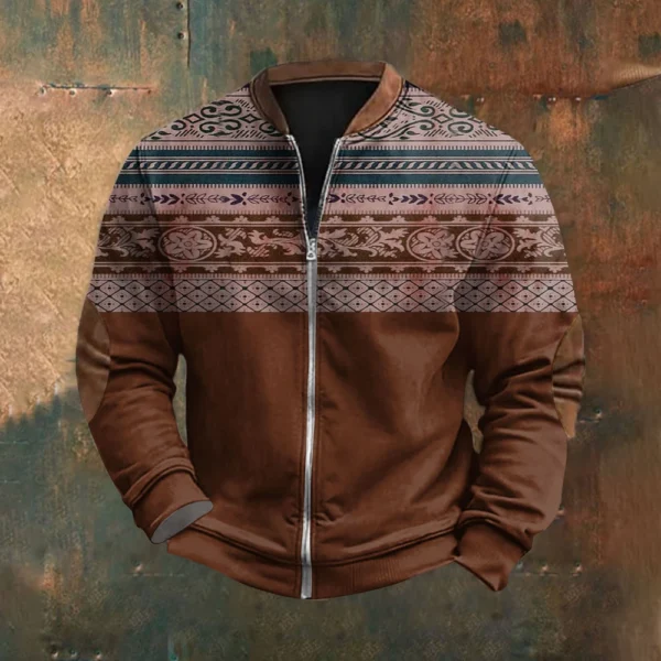 Men's Retro Casual Gradient Printed Sweatshirt - Image 19