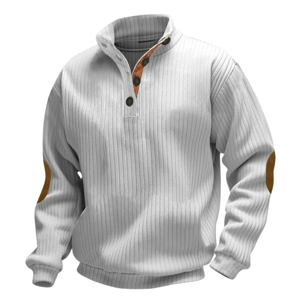 Spring And Men's Standing Collar Sweatshirt Is Outdoor Casual Sweaters Tops - Image 12