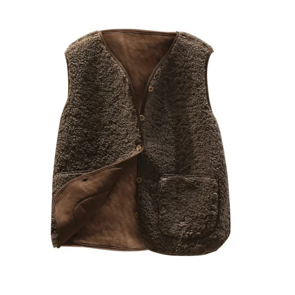 Women's Fashion Casual Loose Lamb Wool Female Short   Winter  Vest - Image 8