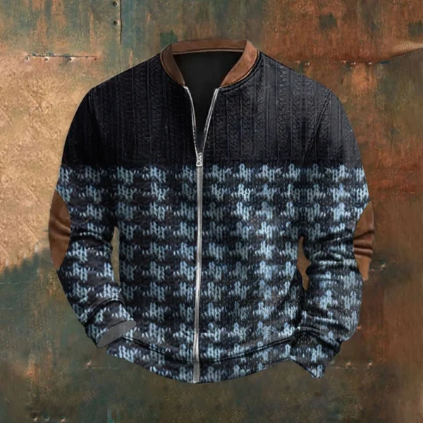 Men'S Retro Casual Sportswear With Open Zipper Sweatshirt Jacket - Image 16