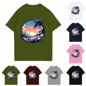 Men's Stand Collar Short Sleeve Shirt Loose Leisure Holiday Shirt Man