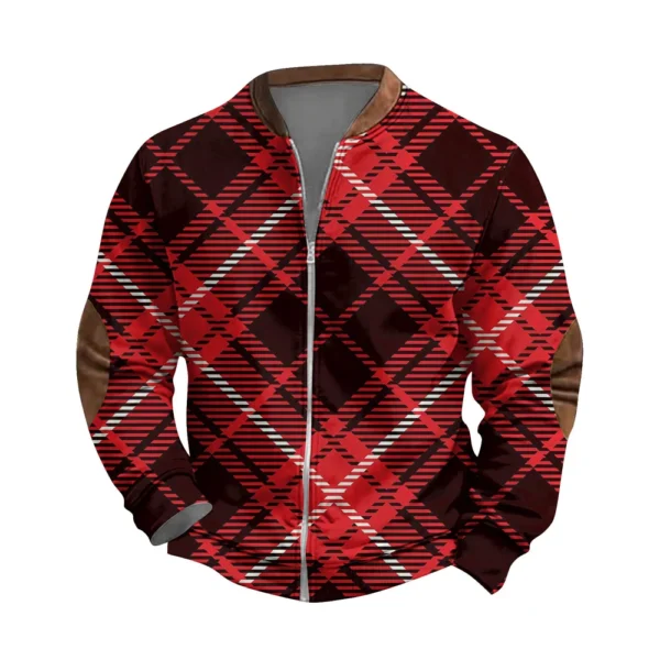 Men'S Retro Casual Sportswear With Open Zipper Sweatshirt Jacket - Image 22