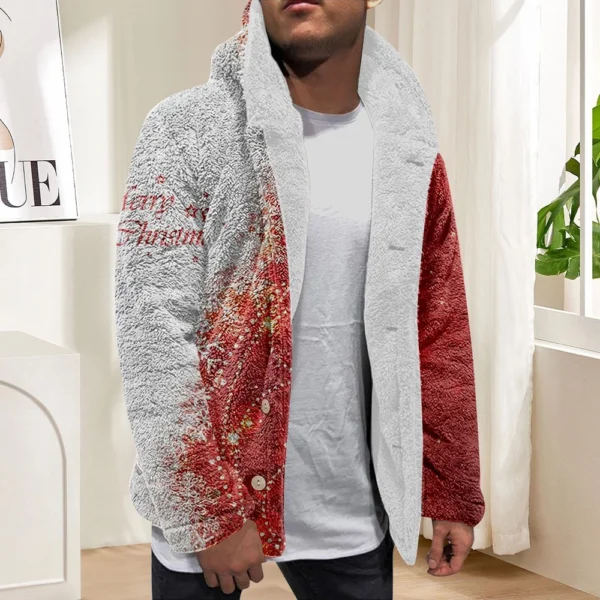 Men'S Winter Zipper Hooded Fleece Sweatshirt With Patch Pocket Casual Jacket - Image 22