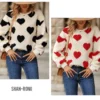 Plush love print long-sleeved crew-neck hoodie - Image 11