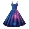 Women's Fashion  Printed Sexy Strapless Gothic Cocktail Dress Punk, Vintage - Image 5