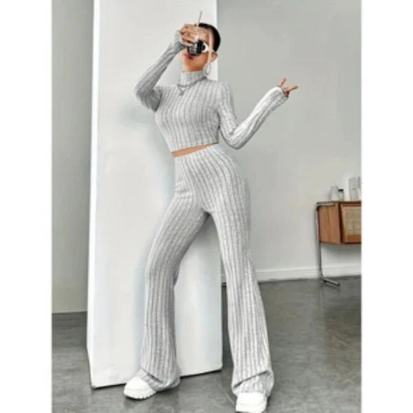 Casual hollow splicing pants women's clothing - Image 11