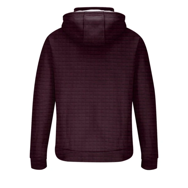Men's Fashion Checkered Stand-up Collar Zipper Hooded Sweatshirt - Image 12