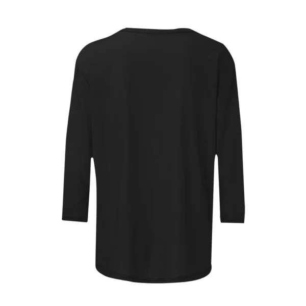 Ladies Casual Christmas Printed Top Round Neck 3/4 Sleeve Loose Women's T-Shirt - Image 12