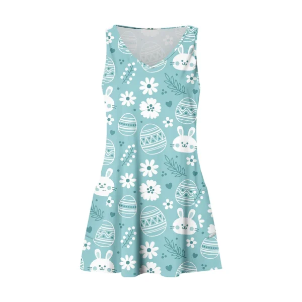 Women's Fashion Casual Easter Summer Dresses Sundresses Printed Loose Dress - Image 10