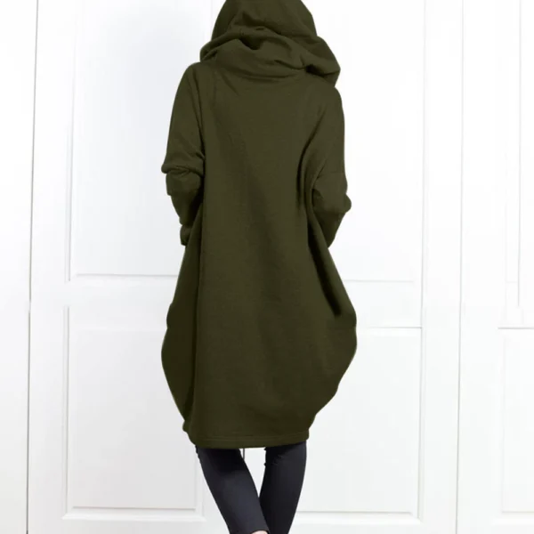 Hooded pocket hoodie zipper coat for women - Image 14