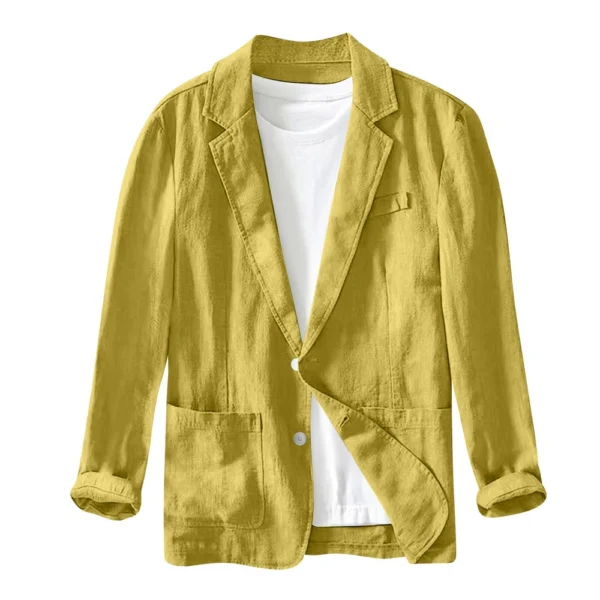 Men's Casual Fashion Jacket Solid Color Long Sleeve Jacket With Pockets - Image 25
