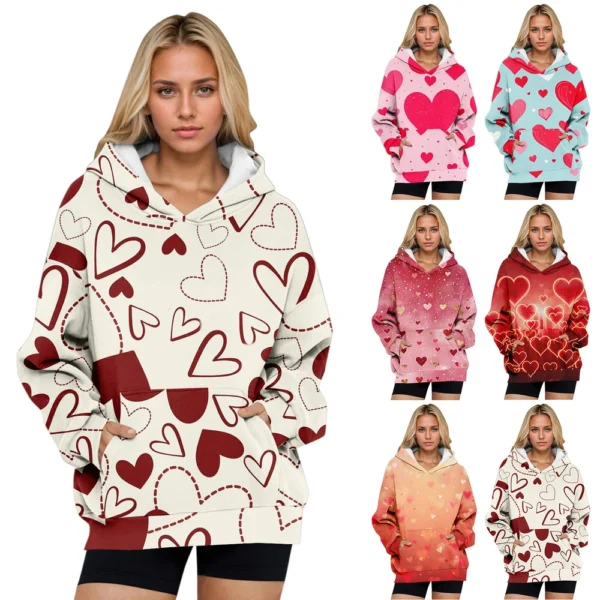 Womens Oversized Sweatshirts Fleece Hoodies Long Sleeve Shirts Pullover Fall
