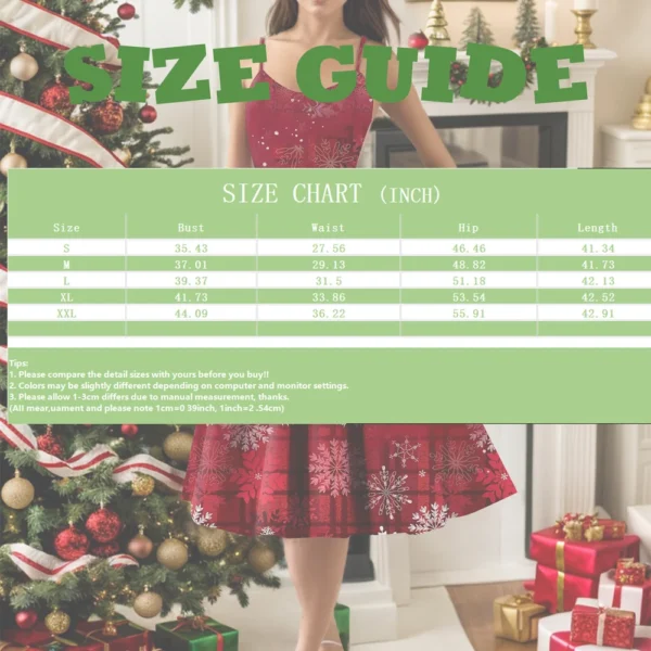 Christmas ladies casual fashion flower print sexy off shoulder punk retro skirt - Image 24