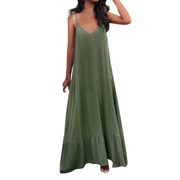 Women's Dresses Sleeveless Loose Casual Temperament Elegant Sexy Solid Color - Image 17