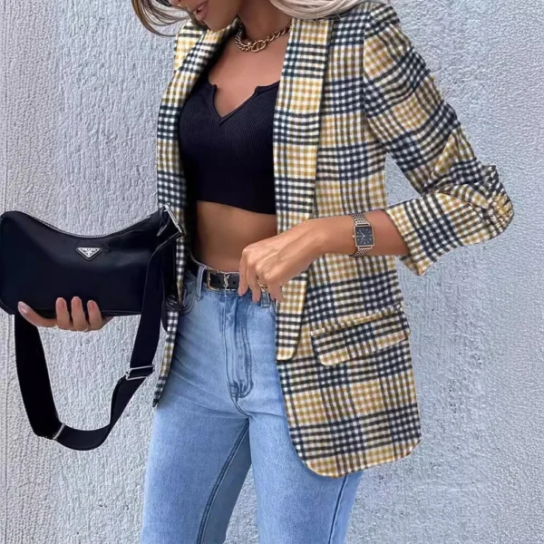 Printed one-piece long-sleeved blazer - Image 2