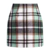 Womens High Waist Plaid Skirt Bodycon Pencil Wool Mini Skirts - Image 20