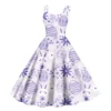 Women's  Casual Fashion Flower Print Sexy Off Shoulder Punk Retro Skirt - Image 31