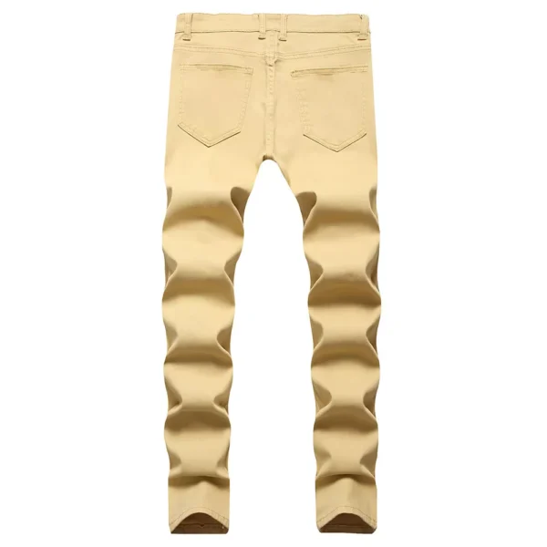 Men's stretch ripped pants tight - Image 5