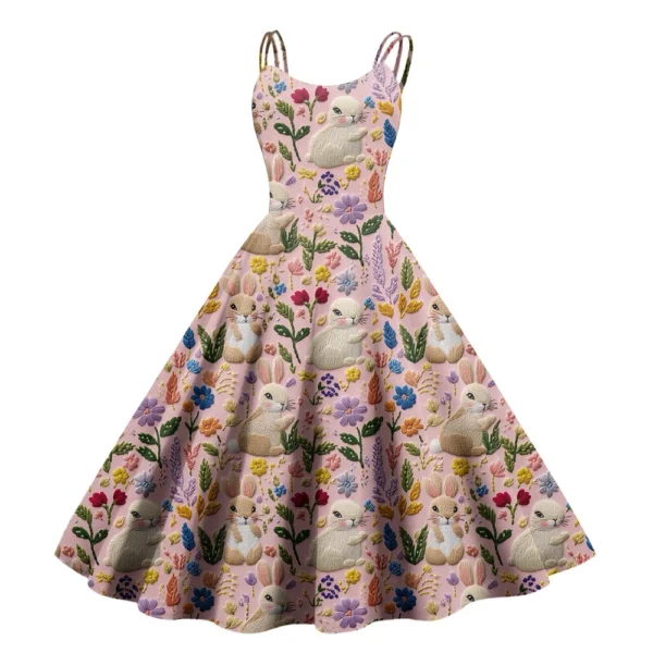 Women's Printed Sundresses Fashion Casual Loose Summer Easter Dresses Dress - Image 20