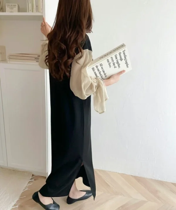 Loose splicing dress long dress - Image 8