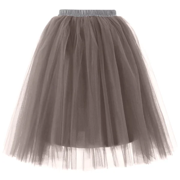 Women's Fashion Solid Color Half Skirt Party Ballet Puff Skirt Five Layer Mesh - Image 20