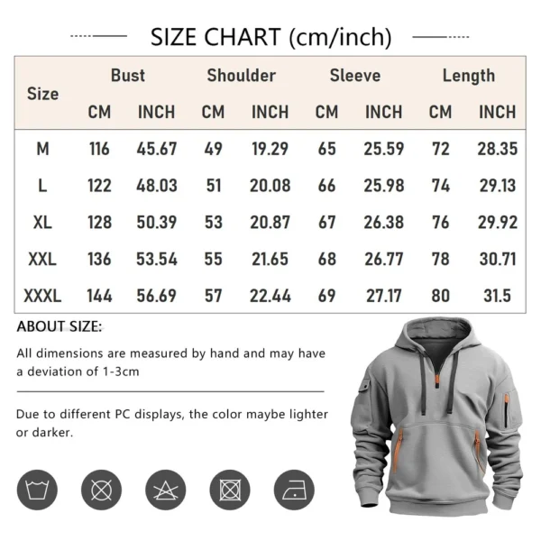 Men's Printed Sweatshirt Hoodie Zipper Arm Pocket Cardigan Men's Sports Large - Image 24