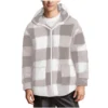 Fall Winter Ethos Plaid Casual Long-sleeved Hooded Cardigan Zipper Coat - Image 26