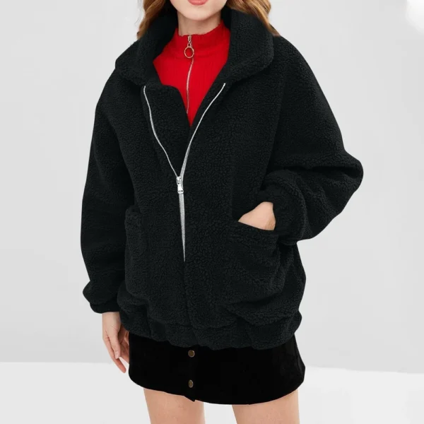 Fashion Women High Collar Solid Casual Sleeve Pullover Blouse Long Sleeve - Image 13