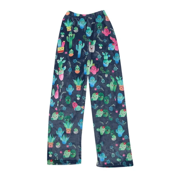 Women Winter Plaid Pants Full Length Long Trousers Sports Pants - Image 9