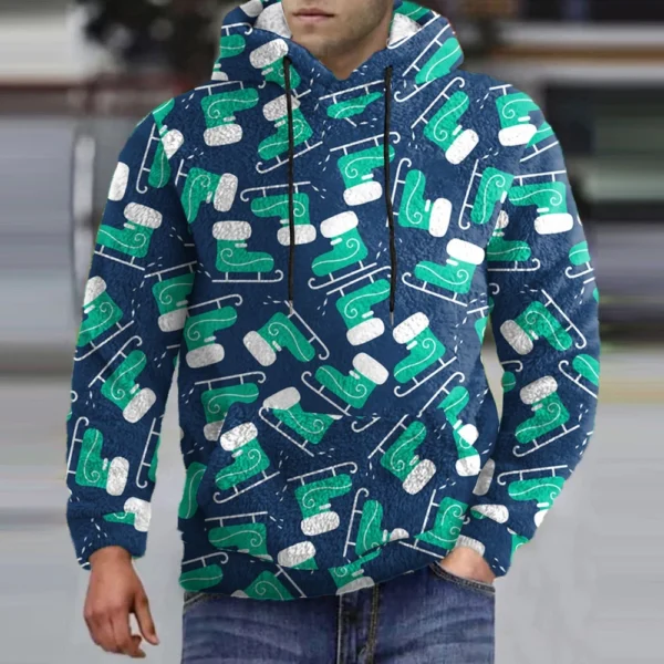 Men's Standing Collar Sweatshirt Is Outdoor Casual Sweaters Tops - Image 16