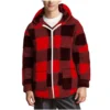 Fall Winter Ethos Plaid Casual Long-sleeved Hooded Cardigan Zipper Coat - Image 32
