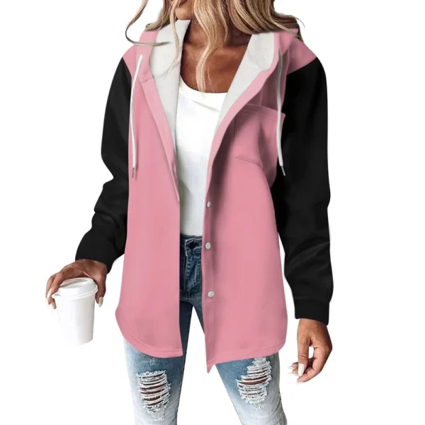 Women's Coat Casual And Fashionable Composite Thick And Warm Printed Hooded - Image 2