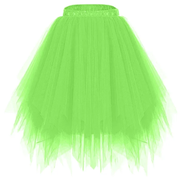 Women's Fashion Solid Color Half Skirt Party Ballet Puff Skirt Mesh Skirt - Image 11