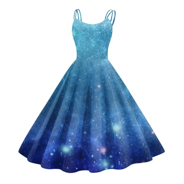 Women's Fashion  Printed Sexy Strapless Gothic Cocktail Dress Punk, Vintage - Image 29