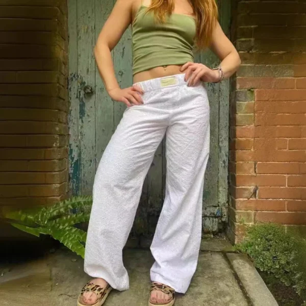 Women's Striped Wide Leg Pants Casual Pants - Image 2