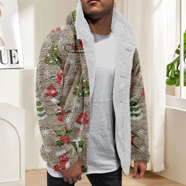 Men'S Winter Zipper Hooded Fleece Sweatshirt With Patch Pocket Casual Jacket - Image 19