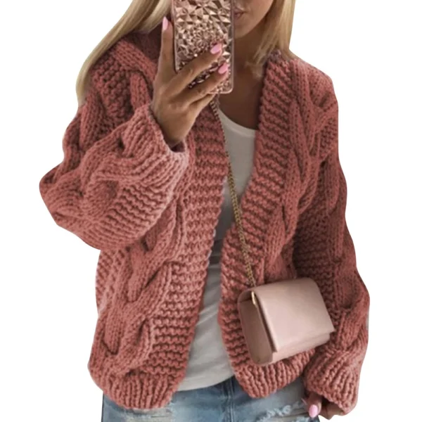 Women's Fashion Casual  Knit Cardigan Sweater - Image 4