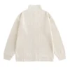 Men'S Loose Stand Up Collar Sweater Knitted Sweater Fashionable Casual Cardigan - Image 10