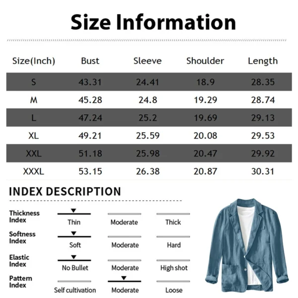 Men's Casual Fashion Jacket Solid Color Long Sleeve Jacket With Pockets - Image 30
