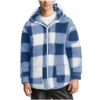 Fall Winter Ethos Plaid Casual Long-sleeved Hooded Cardigan Zipper Coat - Image 17