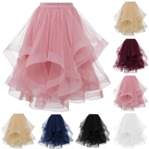 Women's Casual Solid Color Mesh Skirt Latin Dance Skirt Ballet Fish Tail Mid